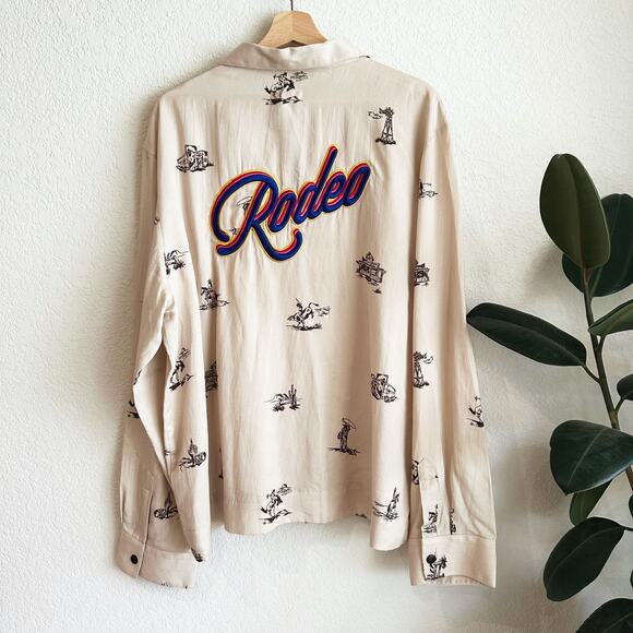 Dinner Service Orville Peck X DSNY Rodeo Top Mens XL Zip Rockabilly Cowboy